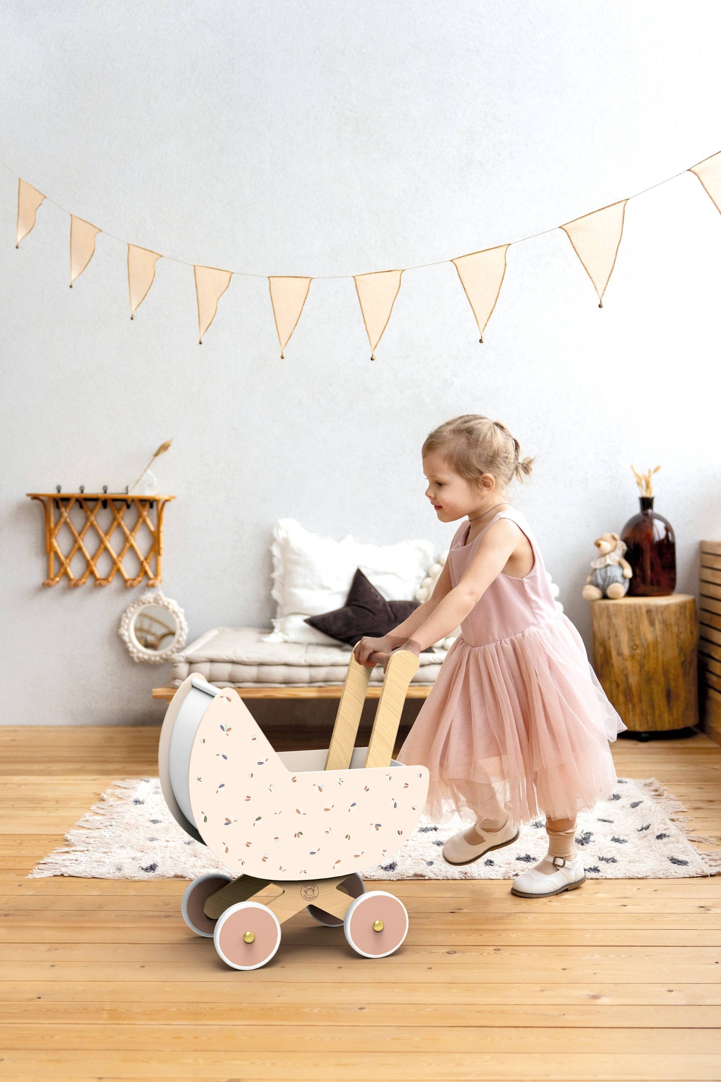 Doll Pram (Wooden Toys)
