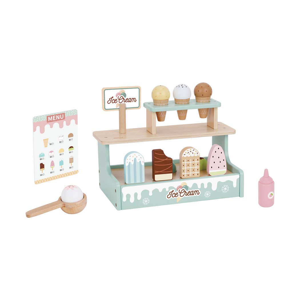 Wooden Ice cream Shop : Multi-Colored / English