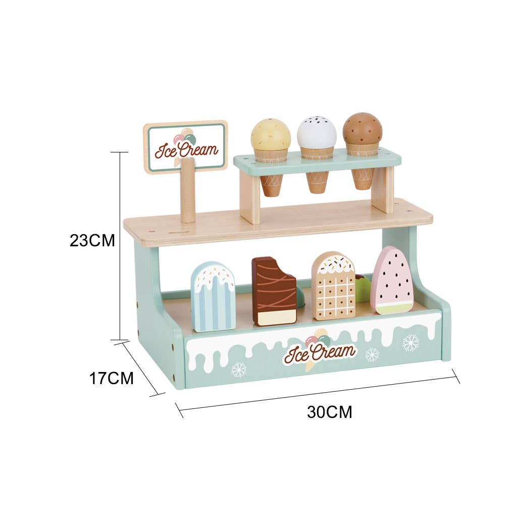 Wooden Ice cream Shop : Multi-Colored / English
