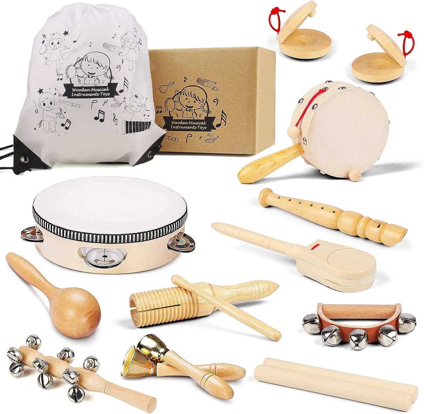 Kids Musical Instruments montessori wooden Toys