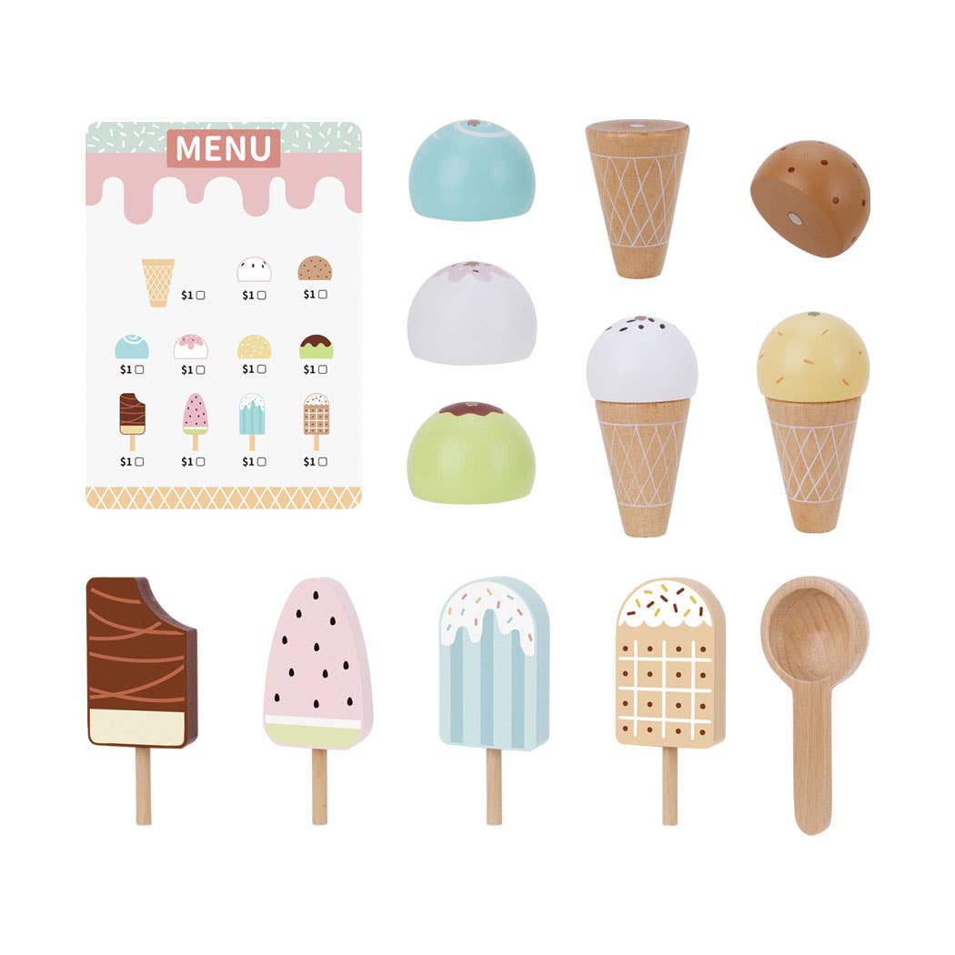 Wooden Ice cream Shop : Multi-Colored / English